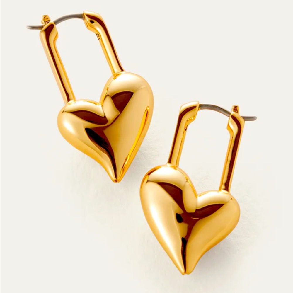 Jenny Bird Gold Heart Earrings